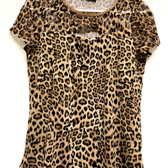 Vivianne  Rose leopard print top medium - Picture 1 of 9